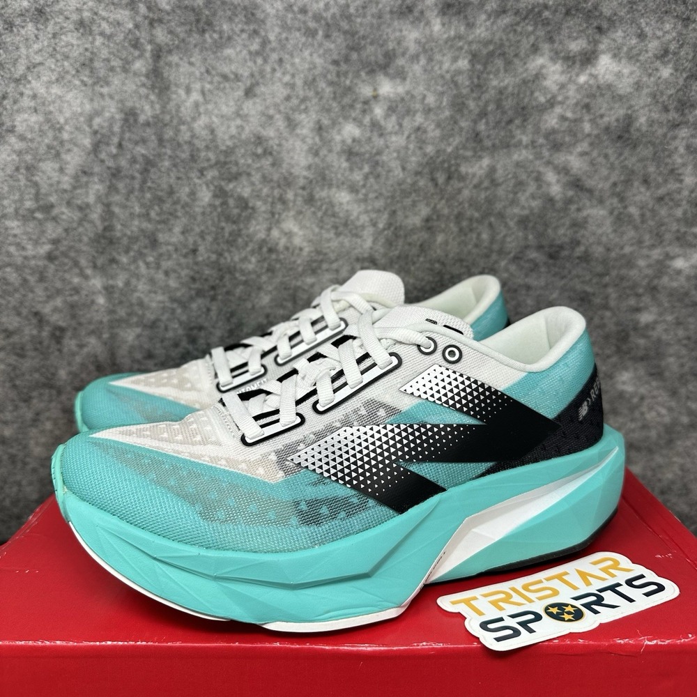 New Balance FuelCell Rebel V4 Running Shoes Womens Sz 6 White Cyber Jade WFCXCJ4